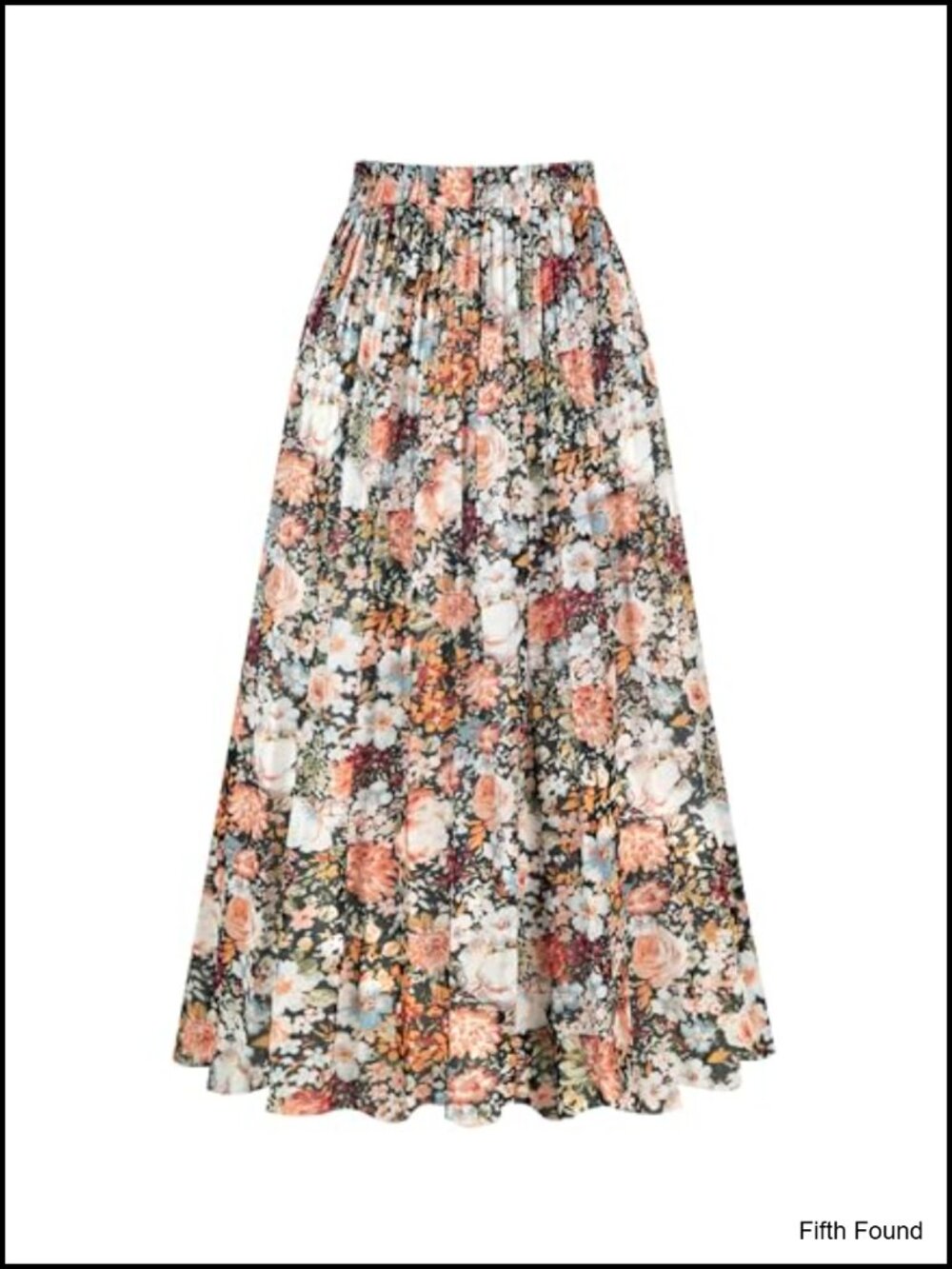 Chiffon Pleated A-Line Midi Skirt High Waist Lined